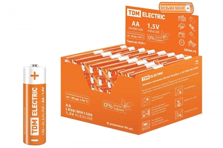 TDM ELECTRIC SQ1702-0005 Элемент питания LR6 AA Alkaline 1,5V PAK-96 TDM